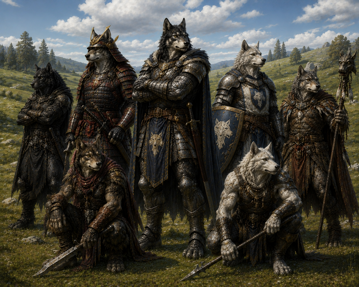 Yinn warriors assembled in the highlands